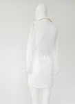 Edun Kleid mit Lochstickerei