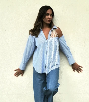 LIEU STAEHELIN  Bluse mit Pailletten | Marché LOOP