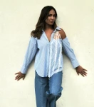 LIEU STAEHELIN  Bluse mit Pailletten