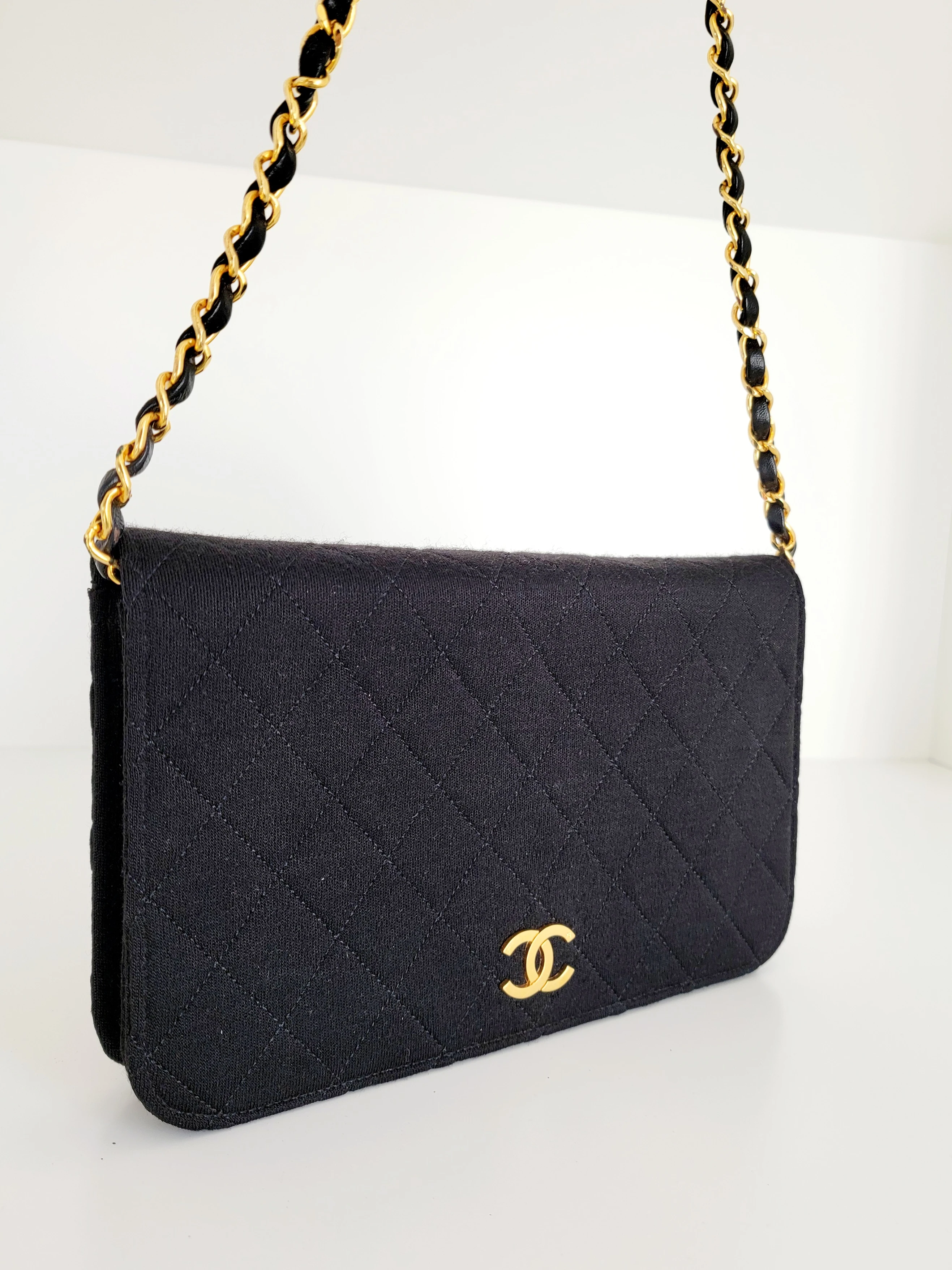 Chanel Vintage Full Flap Jersey | LOOP Marketplace