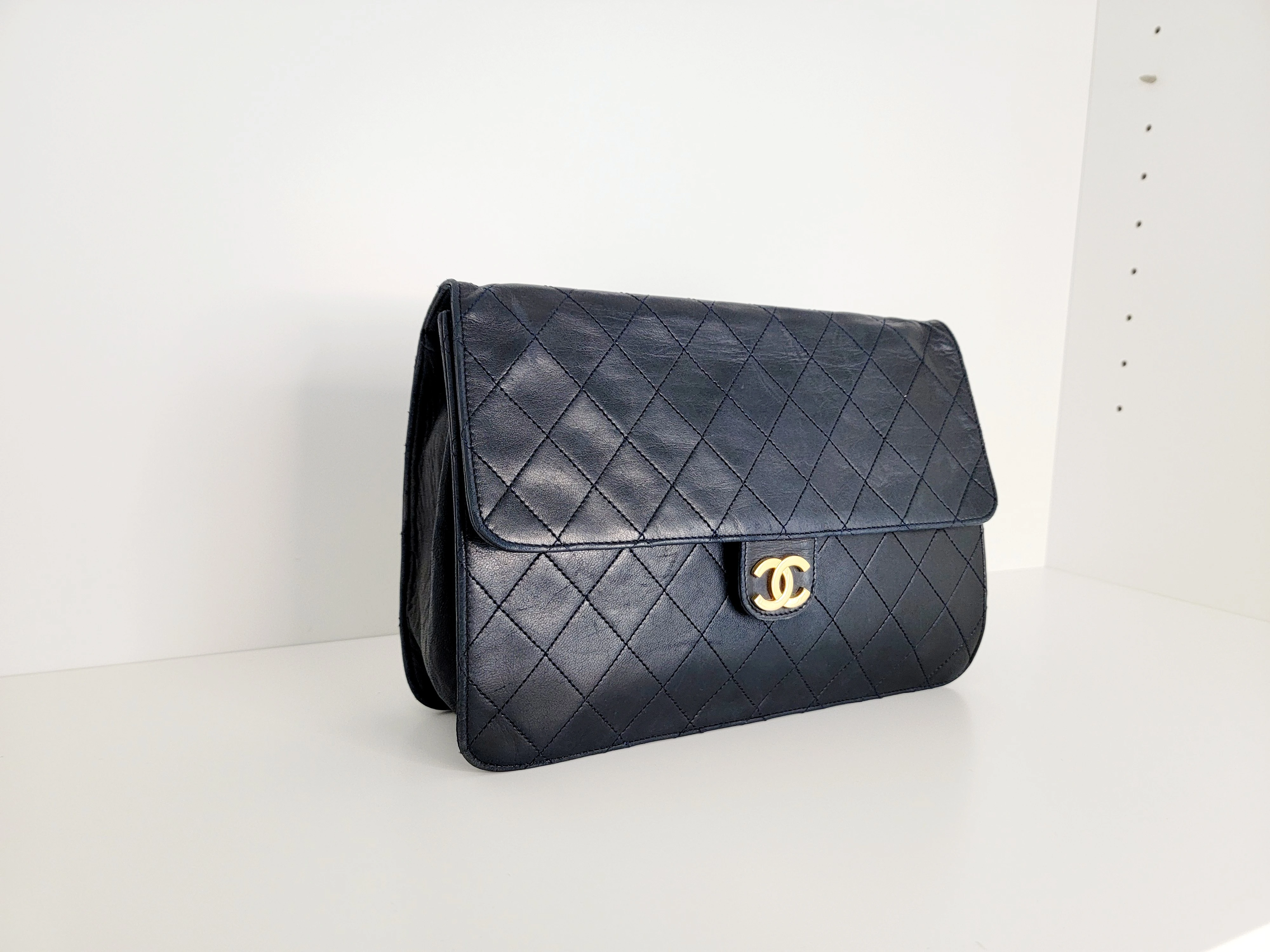 Chanel Single Flap Vintage Night Blue | LOOP Marketplace