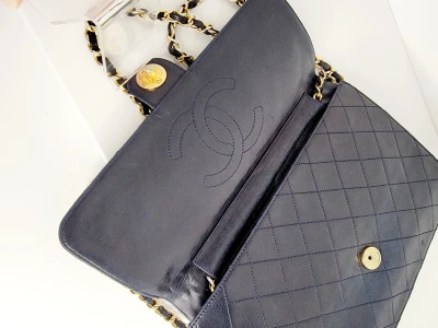 Chanel Single Flap Vintage Night Blue | LOOP Marketplace