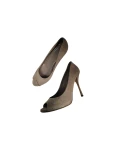 Gucci Suede Peeptoe Shoes