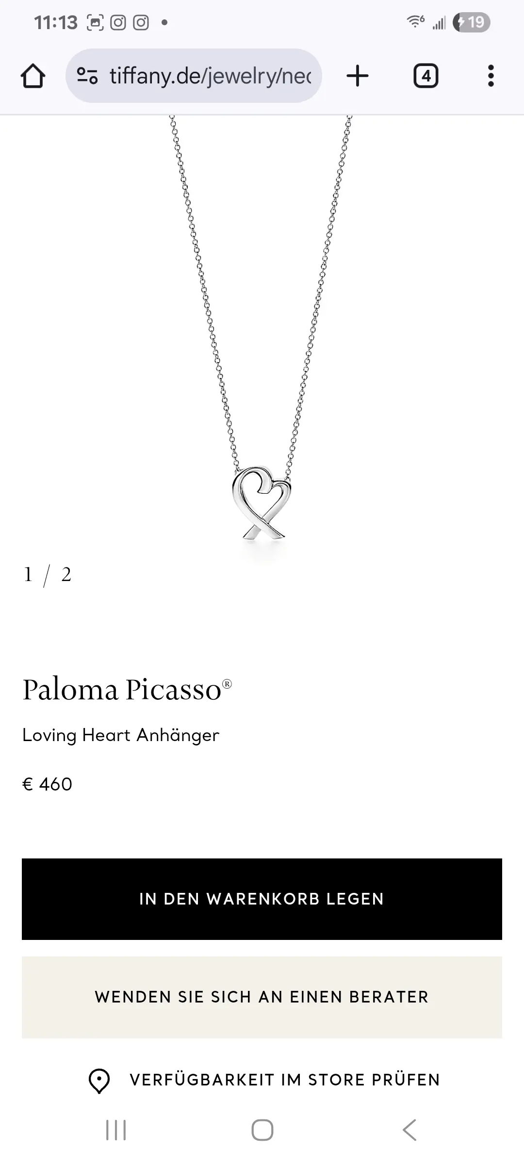 Tiffany & Co. Loving Heart Halsband | LOOP Marketplace