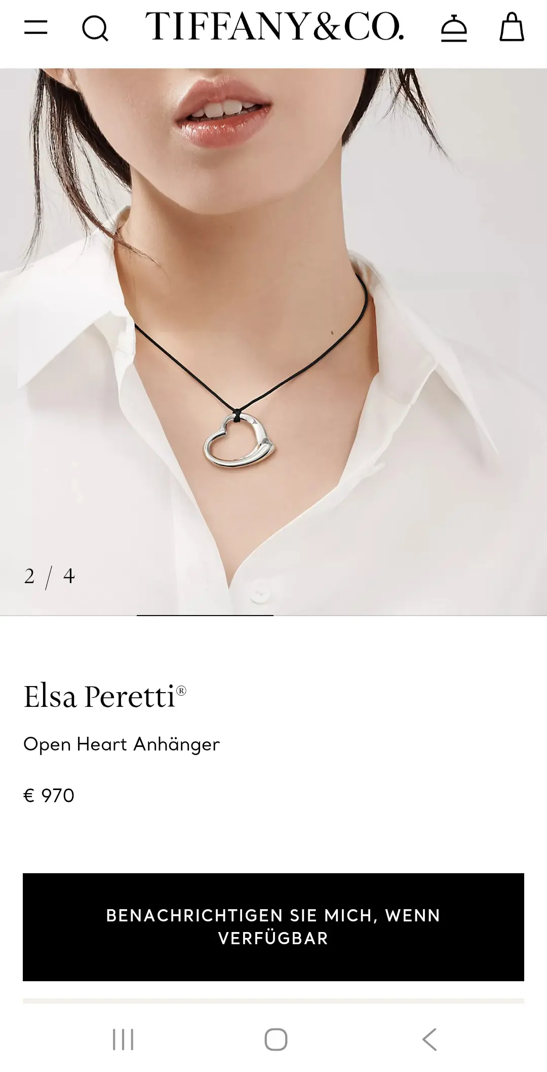 Tiffany & Co. Open Heart Halskette | LOOP Marketplace