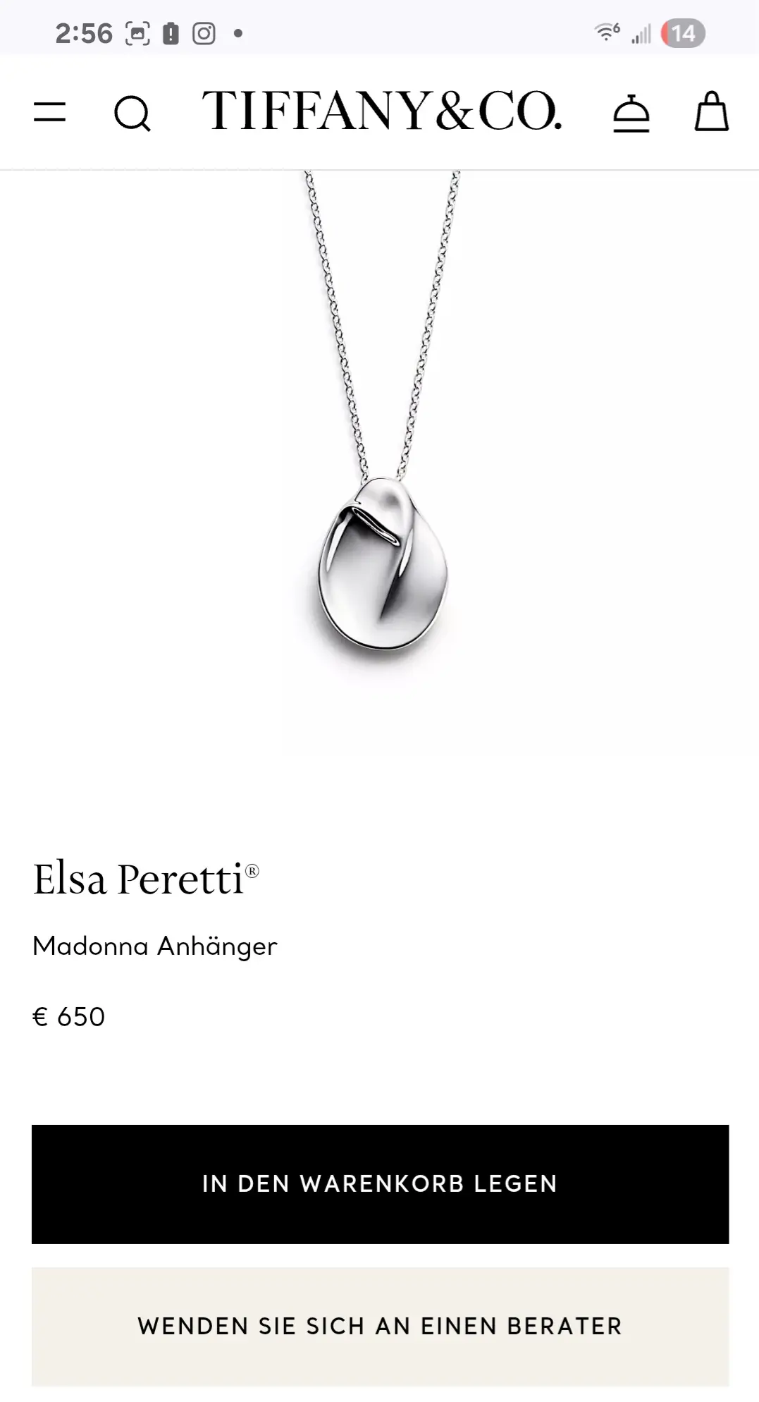 Tiffany & Co. Halskette mit Madonna | LOOP Marketplace