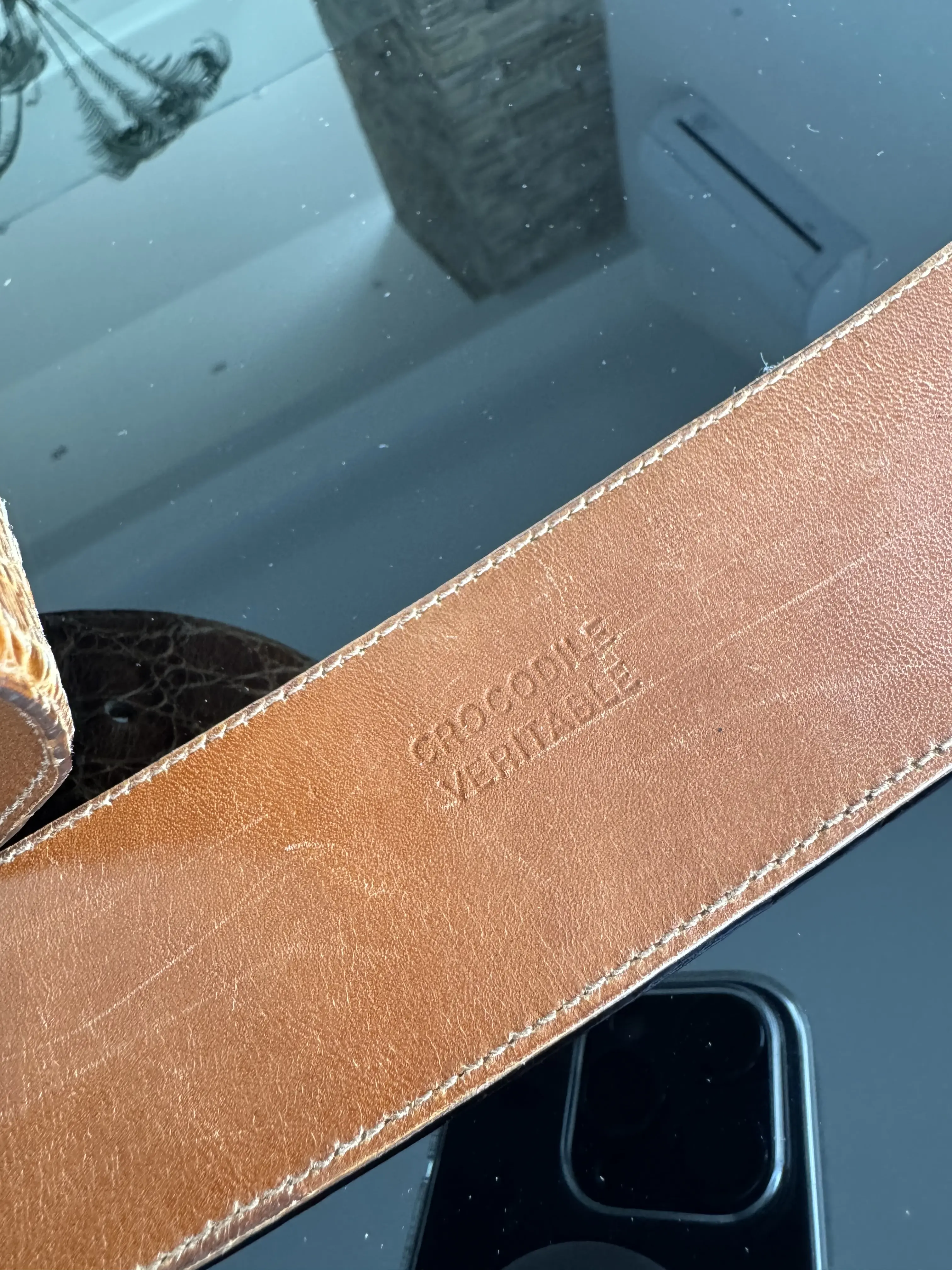 Prada Taillen-Gürtel, Alligator-Leder | LOOP Marketplace