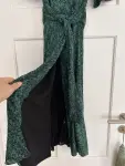 Green and black dress