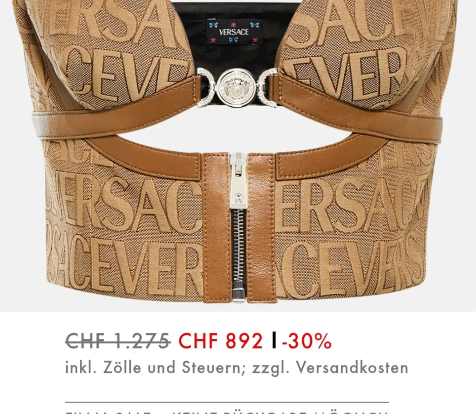 Neues Versace Bustier/ Top, NP 1250.- | Marché LOOP