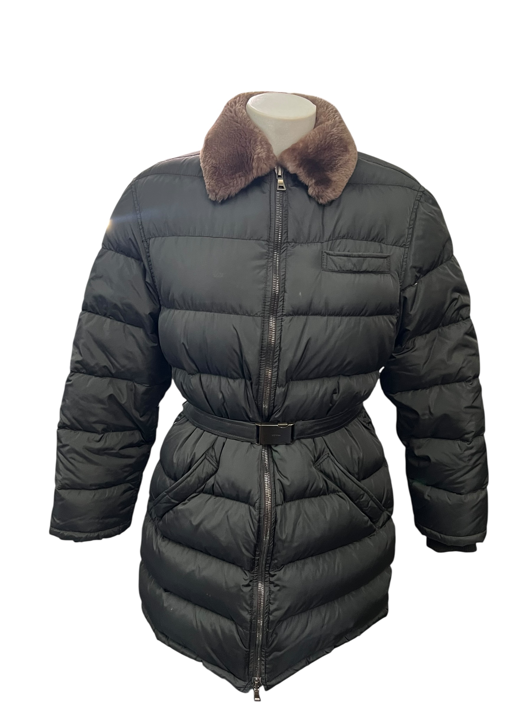 Khaki Prada down jacket | Marché LOOP