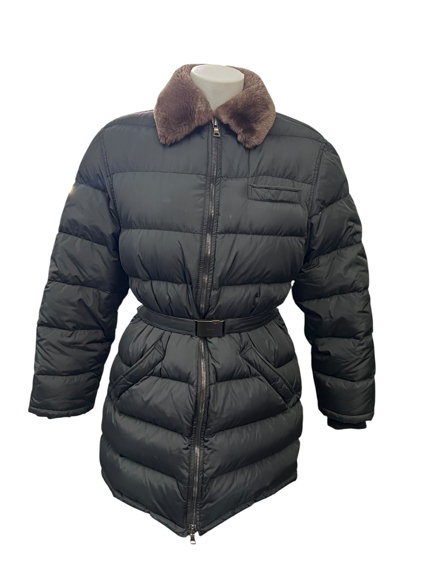 Khaki Prada down jacket | Marché LOOP
