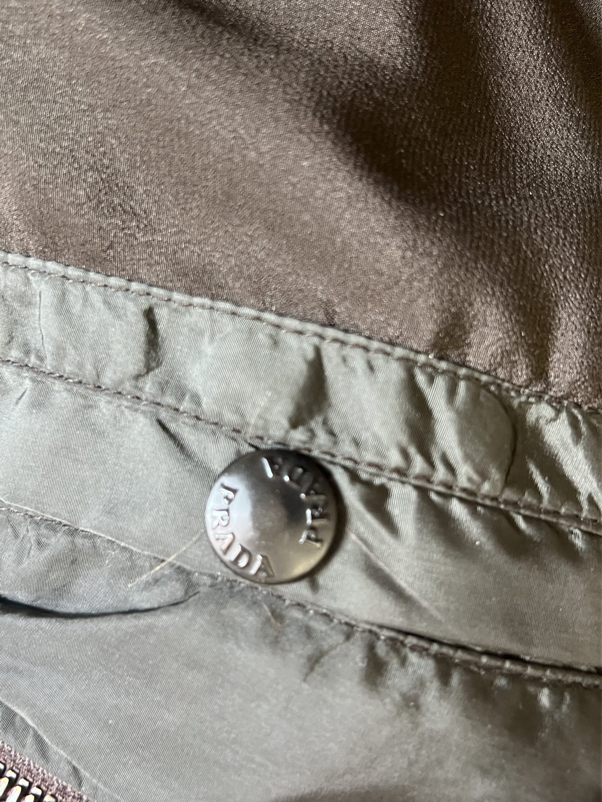 Khaki Prada down jacket | Marché LOOP