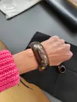 Louis Vuitton Bracelet und Ring aus Holz