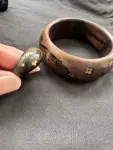 Louis Vuitton Bracelet und Ring aus Holz