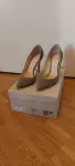 JIMMY CHOO ROMY 100 SUEDE TAUPE GREY