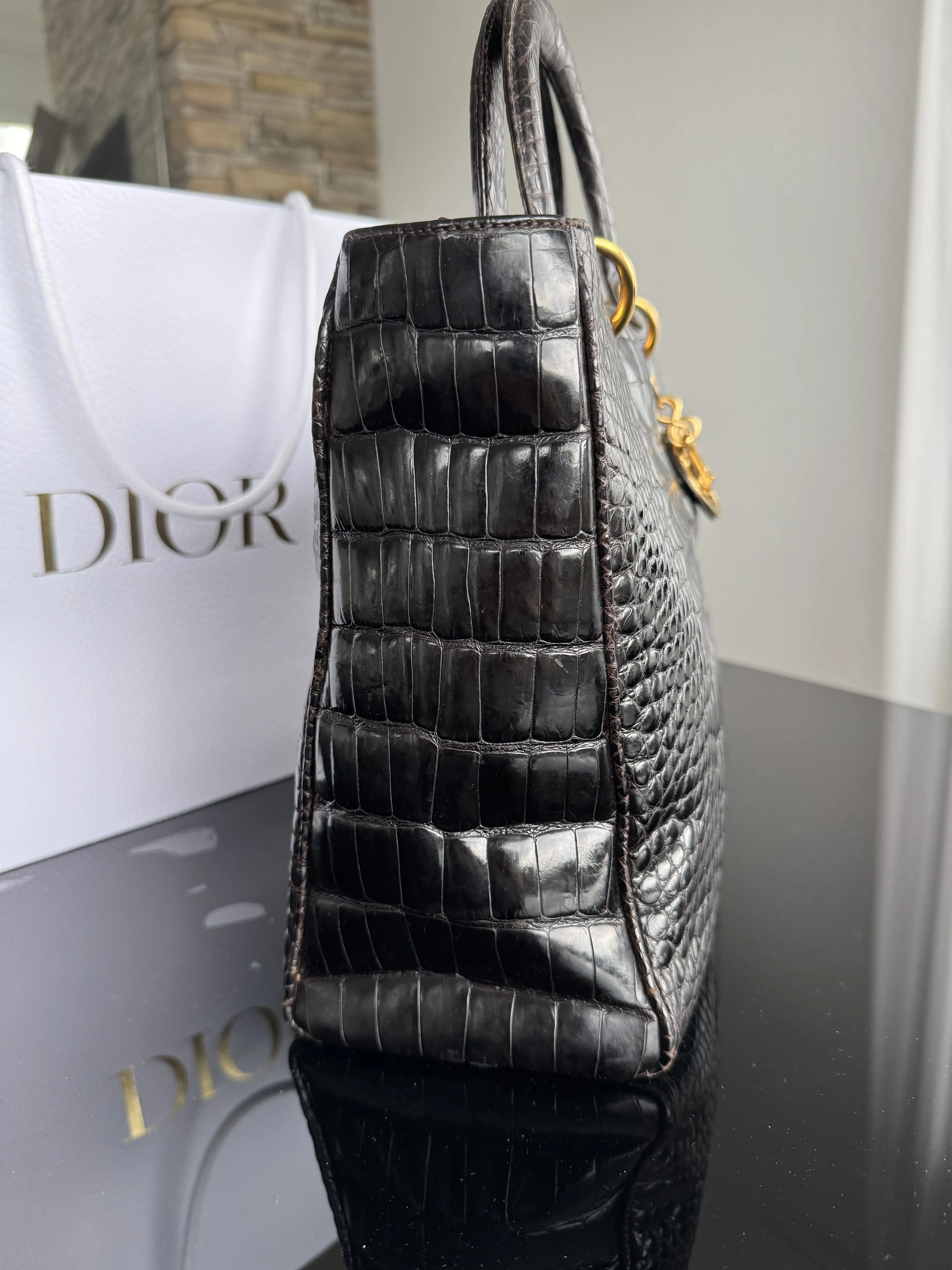 Christian Dior Large Lady Alligator | Marché LOOP