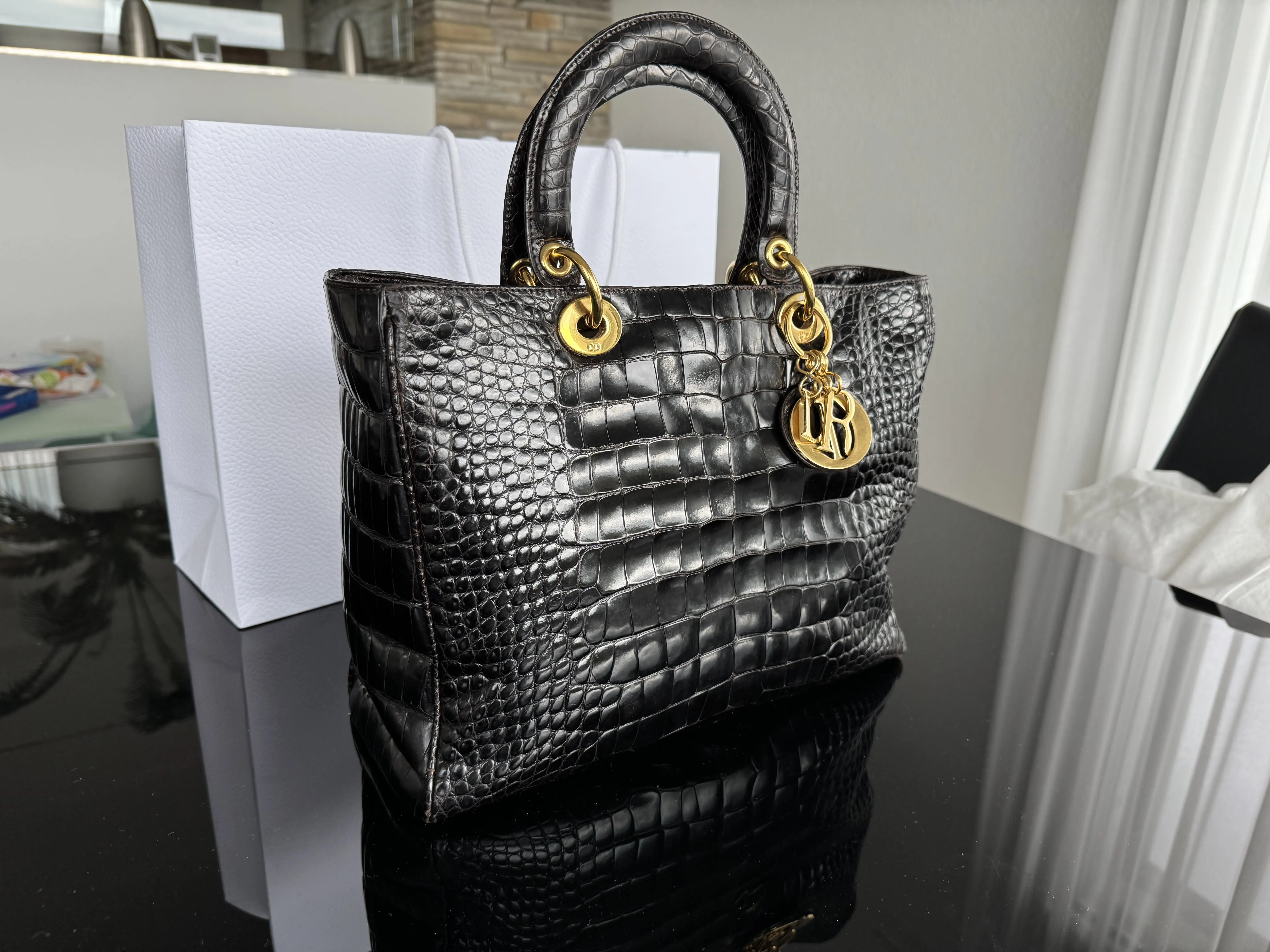 Christian Dior Large Lady Alligator | Marché LOOP