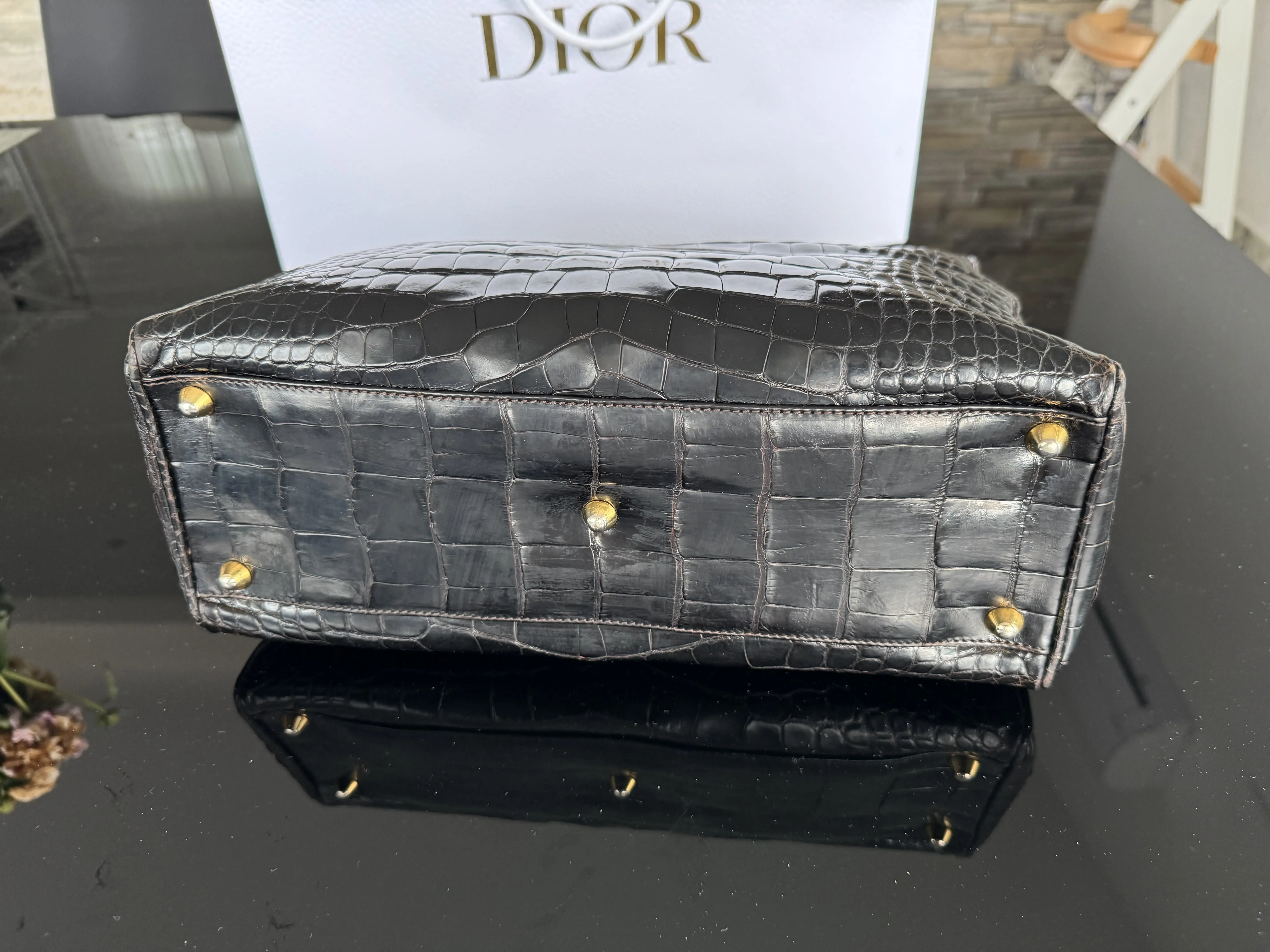 Christian Dior Large Lady Alligator | Marché LOOP