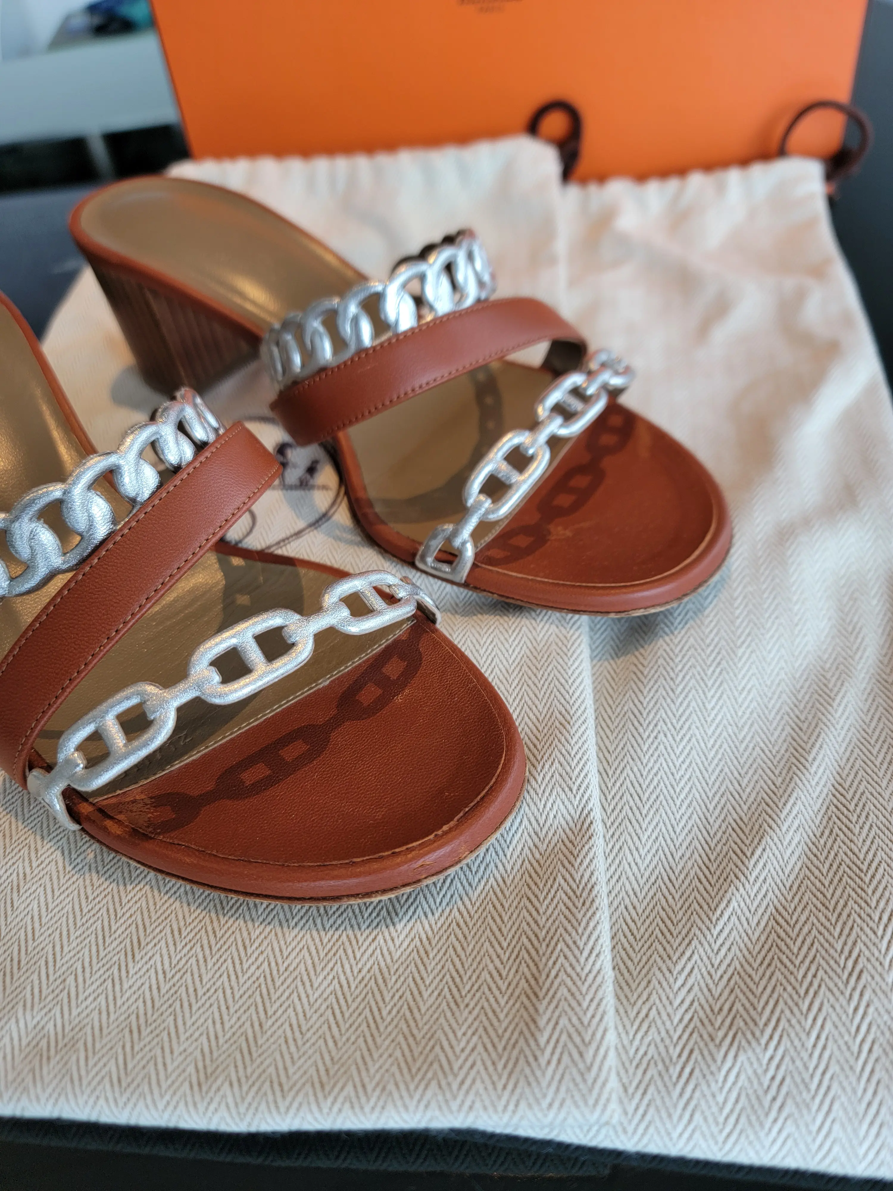 HERMES chain d'ancre Sandalen | LOOP-Marktplatz