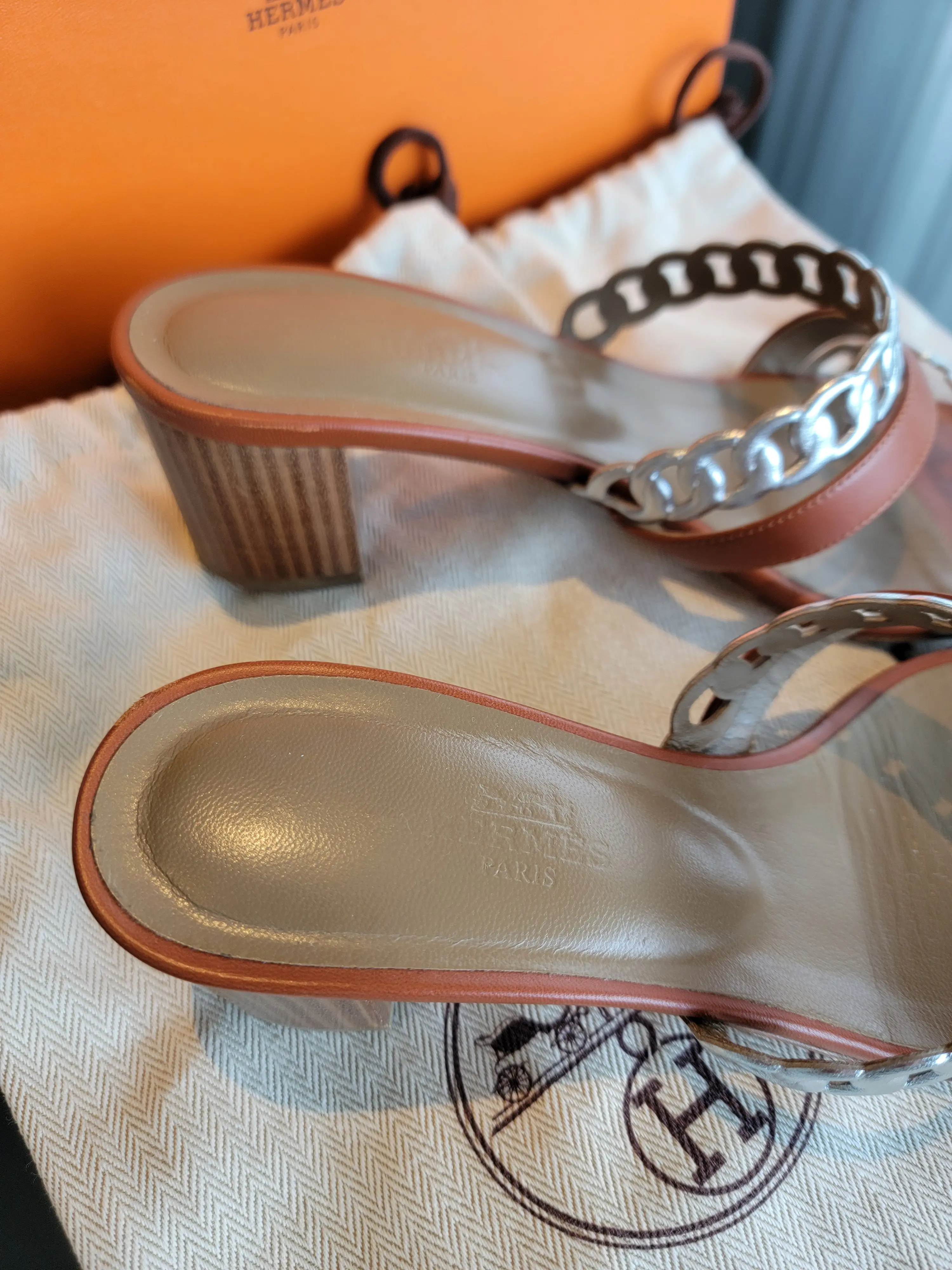 HERMES chain d'ancre Sandalen | LOOP-Marktplatz