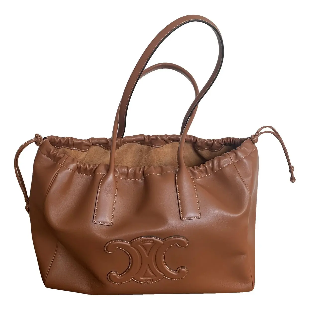 CELINE CABAS LEATHER TRIOMPHE TAN | LOOP-Marktplatz