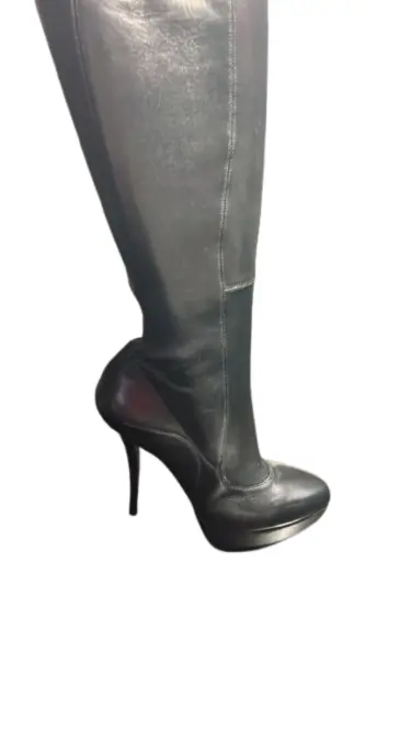 GUCCI Overknee Stiefel – Leder – Schwarz | Marché LOOP
