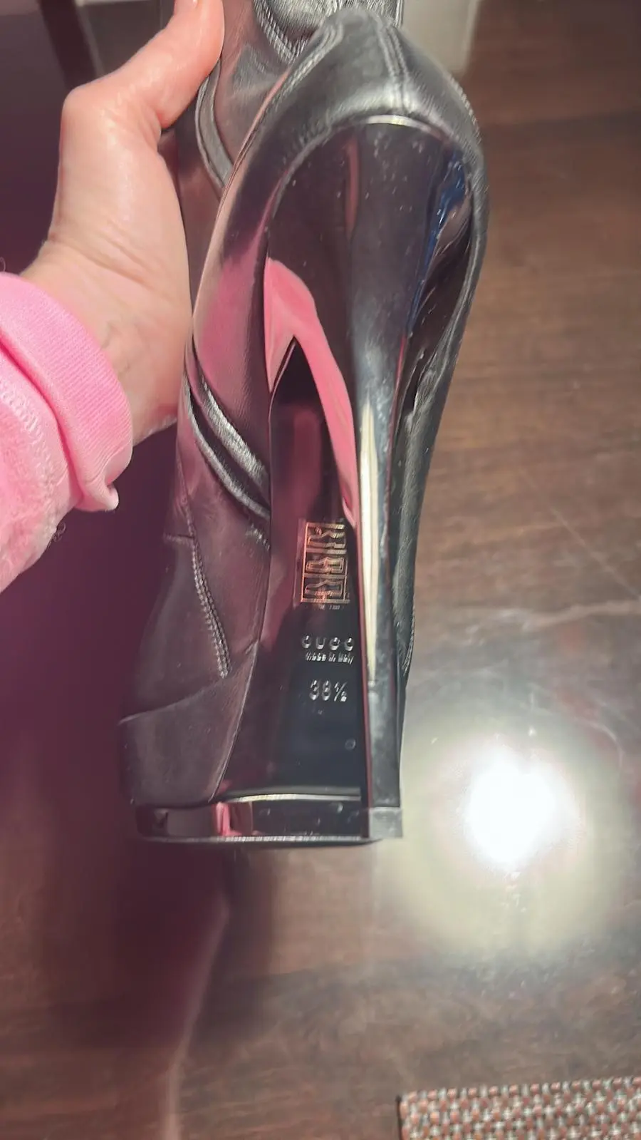 GUCCI Overknee Stiefel – Leder – Schwarz | Marché LOOP