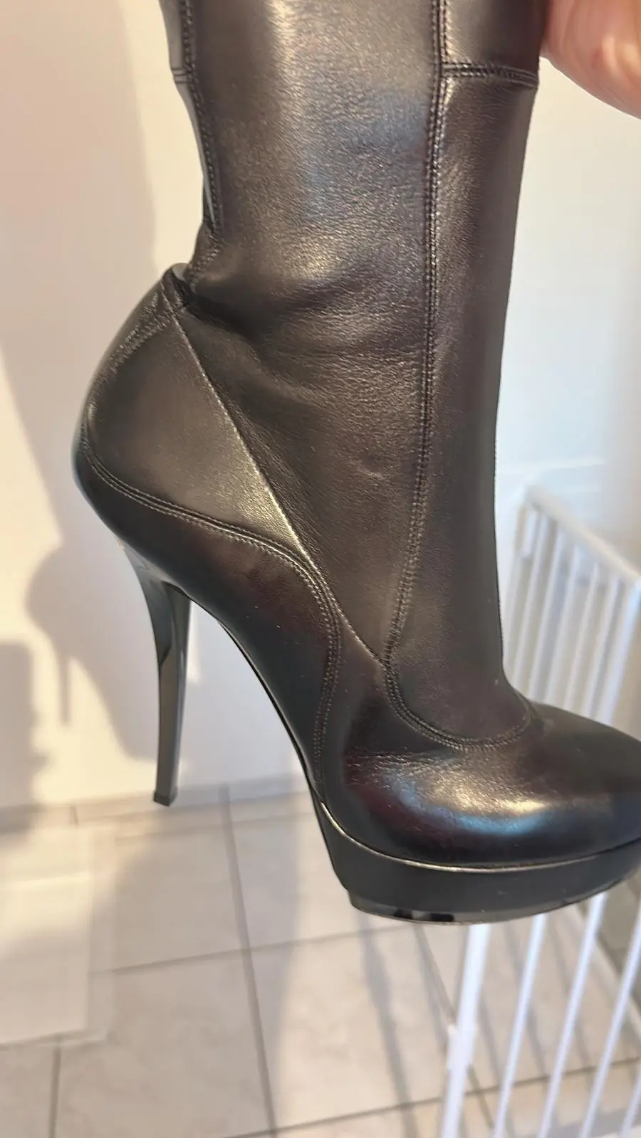 GUCCI Overknee Stiefel – Leder – Schwarz | Marché LOOP